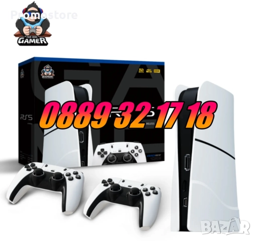 Игрова конзола RS5, 45 000+ игри, Два безжични джойстика, 4K HD, телевизионна игра, снимка 2 - Други игри и конзоли - 52164428