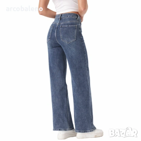 Дамски дънки с висока талия , снимка 5 - Дънки - 53775037