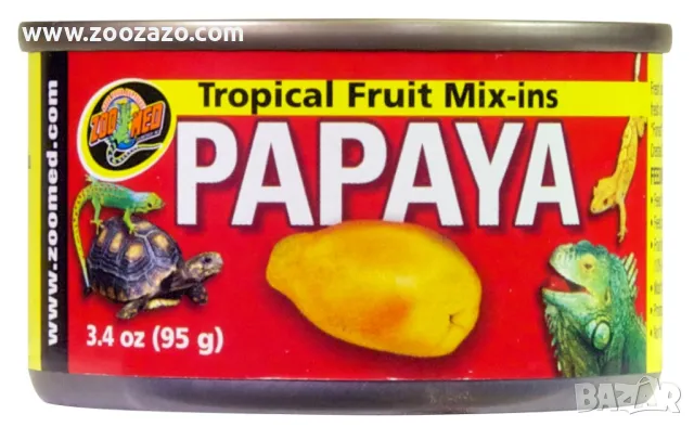 Микс от тропически плодове и Папая 95 гр. - ZooMed Tropical Fruit Mix-ins Papaya - Модел: ZM-ZM-151E, снимка 1 - Терариуми и оборудване - 47255072