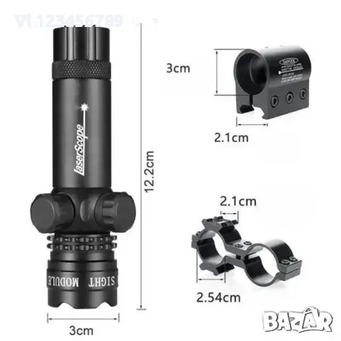 Зелен лазарен бързомер ефективен до 1000 м,, снимка 4 - Оборудване и аксесоари за оръжия - 53833559