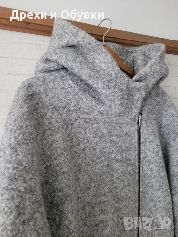 Палто с качулка CUBAS AS вълна, снимка 3 - Палта, манта - 52544440