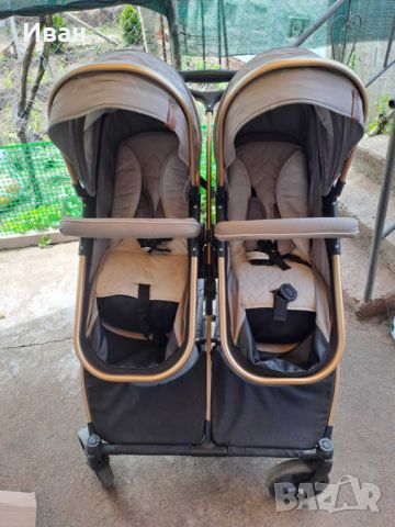 Продавам бебешка количка за близнаци комбинира, снимка 2 - Детски колички - 45914942