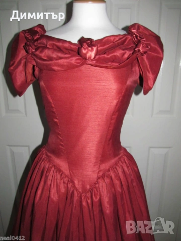 Рокля във викториански стил цвят вишна, снимка 7 - Рокли - 54242954