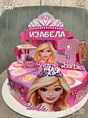 Картонена торта Барби