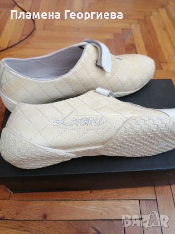 Оригинални GUCCI естествен лак бежов цвят, снимка 2 - Дамски ежедневни обувки - 45266156