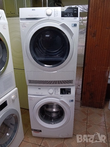 Комплект пералня и сушилня с термопомпа АЕГ Aeg A+++ 8кг 2 години гаранция!, снимка 10 - Перални - 53473087