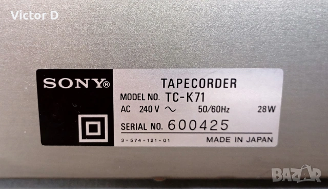 SONY TC-K71 - Триглав касетен дек, снимка 9 - Декове - 53322699