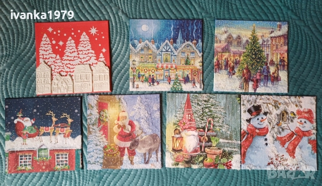 Коледни пана 18,2/25,7см и 15/15см, снимка 6 - Коледни подаръци - 48430736