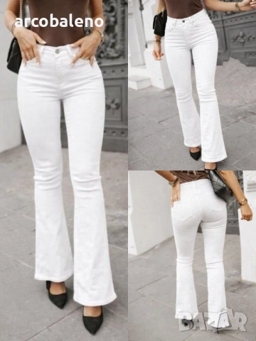 Дамски разкроени дънки с висока талия, 2цвята , снимка 2 - Дънки - 53357924