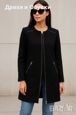 Черен издължен блейзър ZARA , снимка 9 - Сака - 51677831