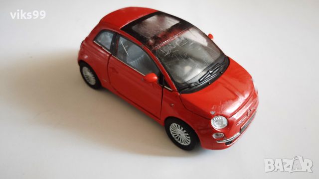  Fiat 500 2007 Welly Мащаб 1:34-39, снимка 6 - Колекции - 46287322