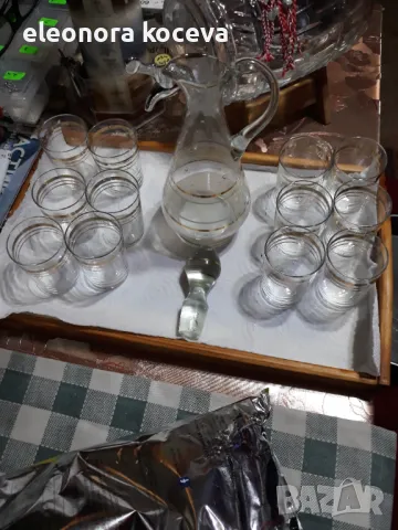 Сервиз за ракия старинен, снимка 5 - Антикварни и старинни предмети - 49333061