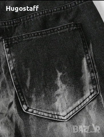 Нови черни baggy дънки Casual Loose Fit Jeans панталони карго Л/34, снимка 6 - Дънки - 53115015