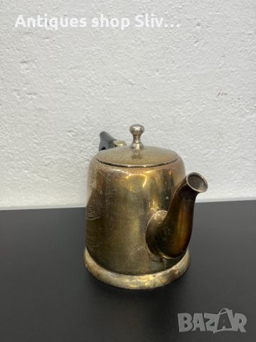 Английски посребрен чайник. №5584, снимка 3 - Антикварни и старинни предмети - 46443710