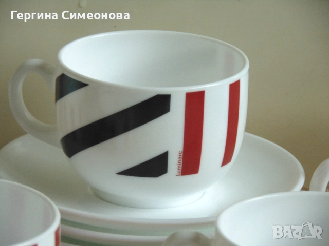 Пет сета френски аркопал, снимка 2 - Чаши - 52641447