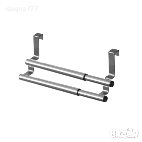 Закачалка За Кърпи Double, Двойна Разтегателна Релса за Врата, снимка 8 - Аксесоари за кухня - 51665392