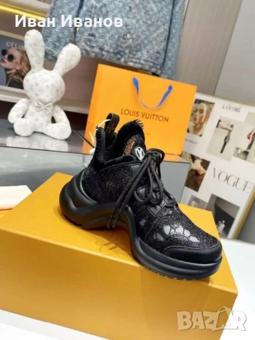 Сникърси Louis Vuitton с дантела, снимка 2 - Маратонки - 53505043