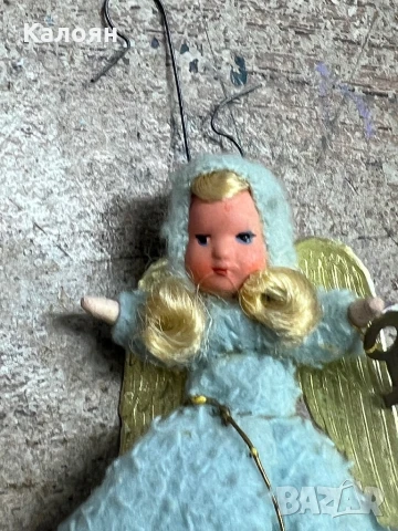 Коледна играчка за елха ангелче от ГДР, снимка 5 - Декорация за дома - 50558605