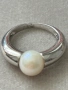 Уникален стилен дизайнерски сребърен пръстен с естествена перла , снимка 4