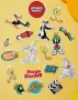 50 бр Space Jam Бъгс Бъни looney tunes самозалепващи лепенки стикери за украса, снимка 2