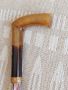 Много рядък бастун с тристранно острие с клеймо"Толедо"дръжка от рог, снимка 13