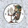 Стенен Часовник - Анииран Сладко Чудовище Чете Вестник, снимка 1 - Стенни часовници - 45653643