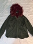 Дамско зимно яке с качулка и червен Пух размер XL, снимка 7
