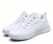 Дамски Бели Маратонки – Леки, Дишащи, Удобни - Големи номера - 42 , 43, снимка 1