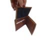 Мъжко портмоне в кафяв цвят от естествена к., снимка 3