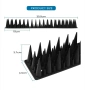 Комплект 18 броя шипове против птици, против котки, пластмасови, 30x4.5x3.7см, черни, снимка 3