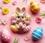 Заек зайче върху яйца Великденски близалки силиконов молд форма фондан шоколад смола cake pops кейк, снимка 7