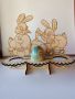 Симпатична поставка за яйца с зайчета, снимка 1 - Декорация за дома - 45432546