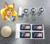 Качествен нов комплект 4 бр. стикери за BMW M Performance + 4 бр. капачки за вентили на гуми за кола, снимка 6