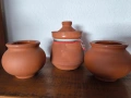 Традиционни битови гърненца за мед и кисело мляко (3 броя), снимка 9