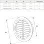 Вентилационна решетка с мрежа, Ø 80 / 105 мм, снимка 3