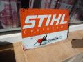 Метална табела реклама Stihl Chainsaws Щил моторни триони верижни рязане на дърва, снимка 2