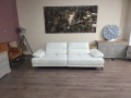 Бял кожен диван тройка Artemis с електрически облегалки, снимка 11