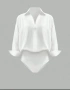 Бяла риза боди, снимка 1