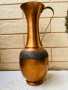 Красива медна ваза от Англия с дръжка от месинг, снимка 1