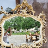 Италианска барокова конзола с огледало  б25, снимка 7 - Огледала - 45639163
