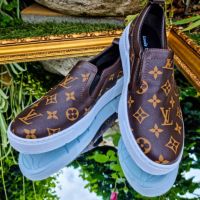 Мъжки кафяви кецове  Louis Vuitton-Pe 80Pe, снимка 2 - Кецове - 45873625