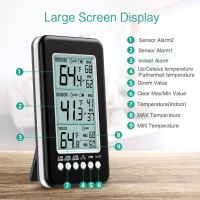 Термометър за хладилник ORIA, цифров термометър за фризер с 2 сензора НОВО, снимка 4 - Друга електроника - 45415805