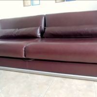 Нов луксозен диван тройка, естествена кожа, разтегателен., снимка 1 - Дивани и мека мебел - 45428741