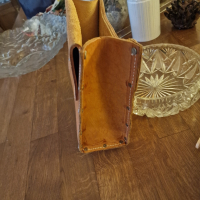 Нова кожена чанта от телешки бокс без капак  за  кръст или декорация , снимка 5 - Чанти - 44966388