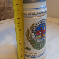 немска порцеланова халба за бира с цинков капак, снимка 8 - Антикварни и старинни предмети - 44958725