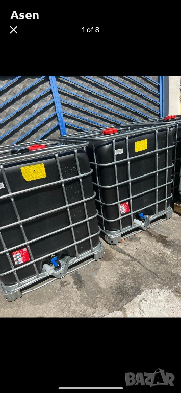 Бидони 1000 литра 1 тон черни бели прозрачни ibc контейнери ЧИСТИ , снимка 1