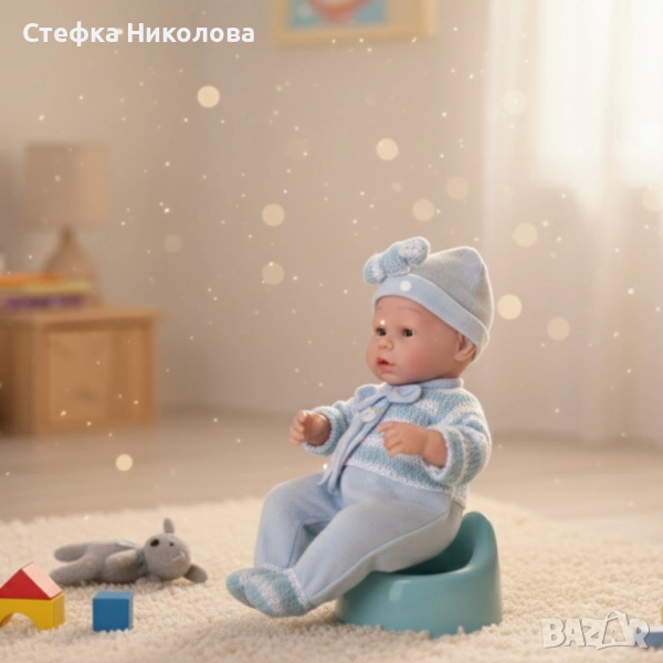Реалистично бебе с аксесоари - 39см, снимка 1