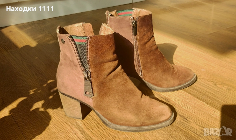 Прекрасни боти ботуши естествен велур, испански Carmela, размер 39, снимка 1