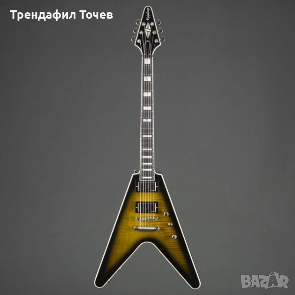 КИТАРА 'Epiphone Flying V Prophecy Yellow Tiger Aged Gloss'., снимка 1