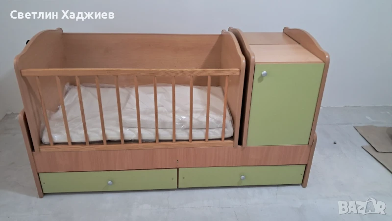 Бебешко легло 3в1 с кошара-люлка Bertoni, снимка 1